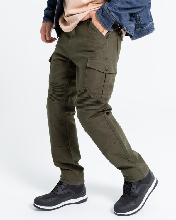 By City pantalón algodón moto Mixed III Slim verde - Imagen 3