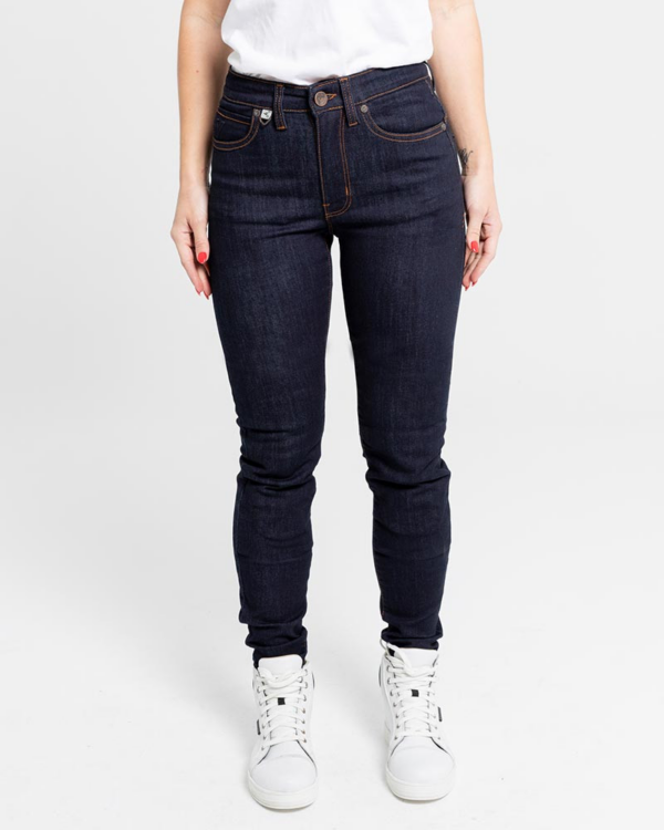 By City pantalón vaquero moto mujer Route II azul oscuro
