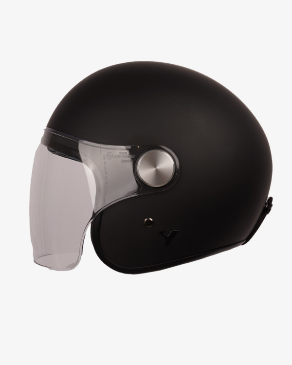 By City casco moto jet The City negro mate