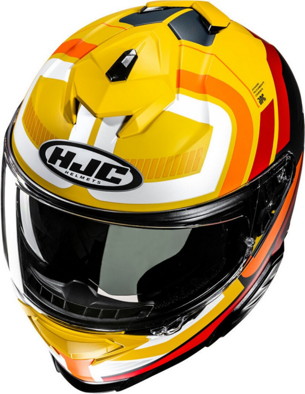 HJC casco moto integral I71 Viz MC3SF amarillo - Imagen 2