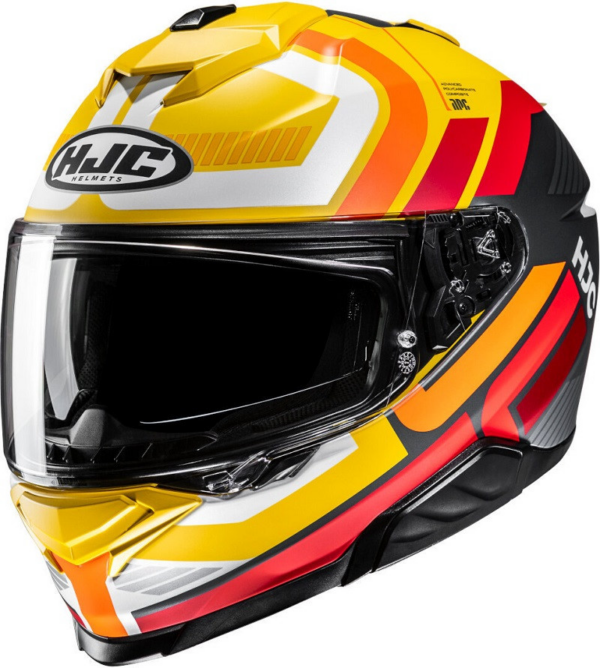 HJC casco moto integral I71 Viz MC3SF amarillo
