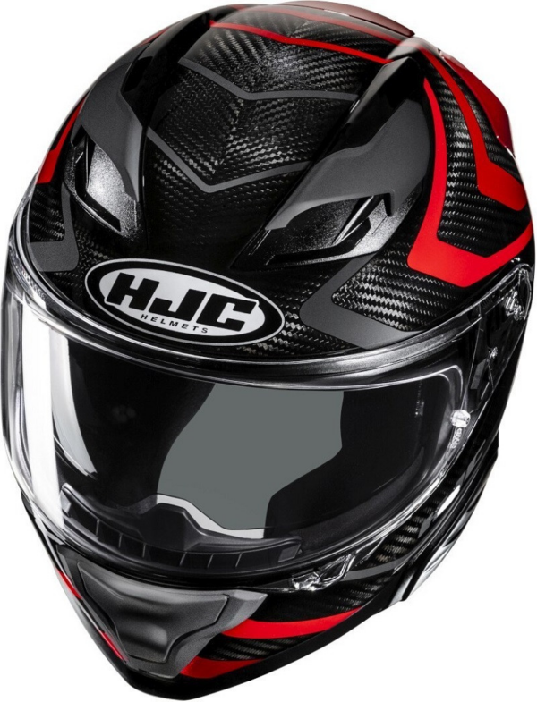 HJC casco moto integral F71 Carbon nevio MC1 Rojo - Imagen 3