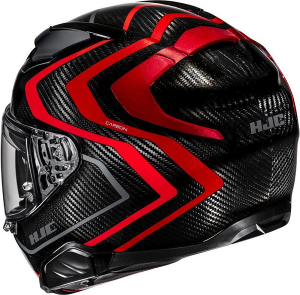 HJC casco moto integral F71 Carbon nevio MC1 Rojo - Imagen 4