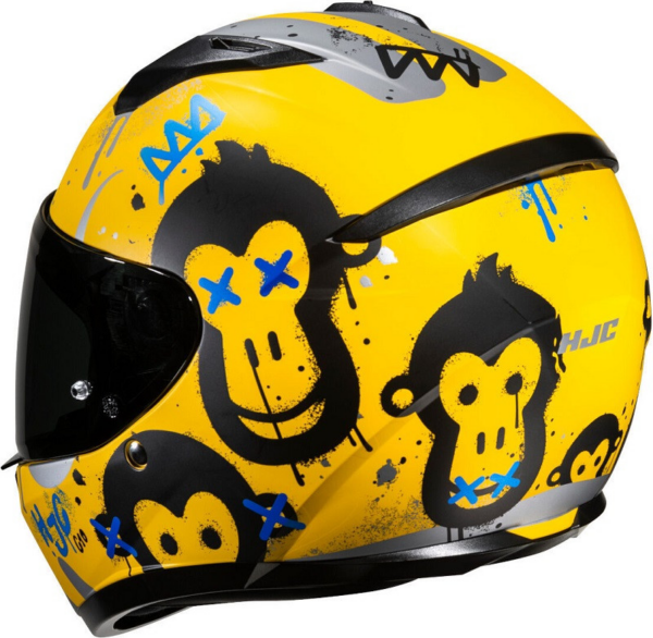 HJC casco moto integral infantil C10 Geti MC3SF amarillo oscuro - Imagen 4
