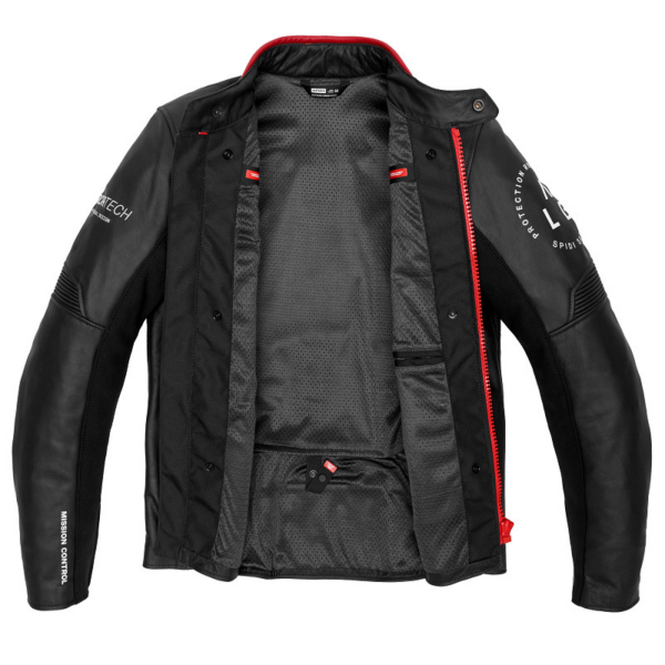 Spidi chaqueta moto piel Genesis Rojo - Imagen 3