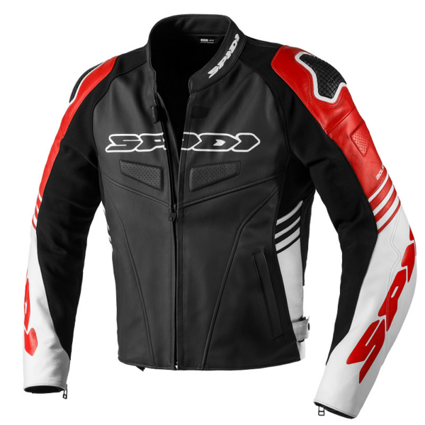 Spidi chaqueta moto piel Track Warrior roja - Imagen 2
