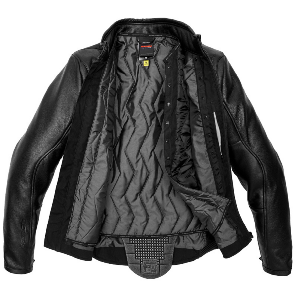 Spidi chaqueta moto piel Premium negra - Imagen 3