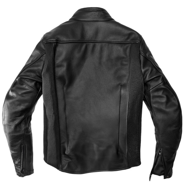 Spidi chaqueta moto piel Premium negra - Imagen 4