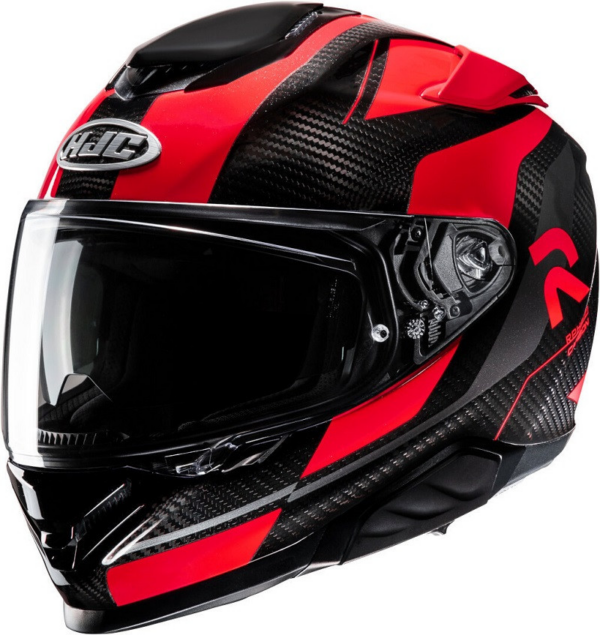 HJC casco moto integral RPHA 71 Carbon Hamil MC1 rojo