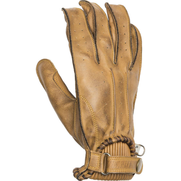 By City guantes moto piel Skin mostaza - Imagen 3