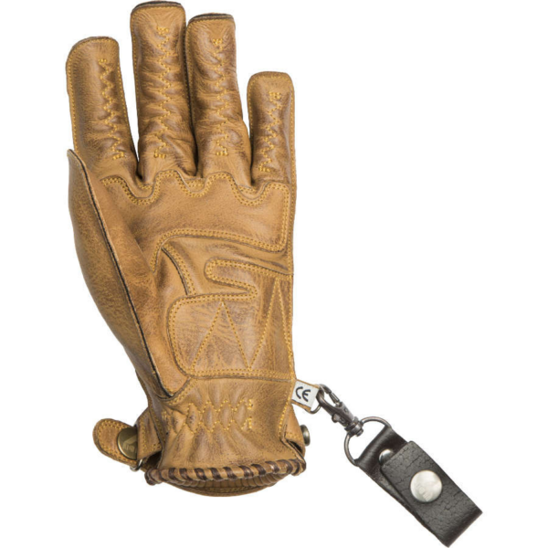 By City guantes moto piel Skin mostaza - Imagen 4