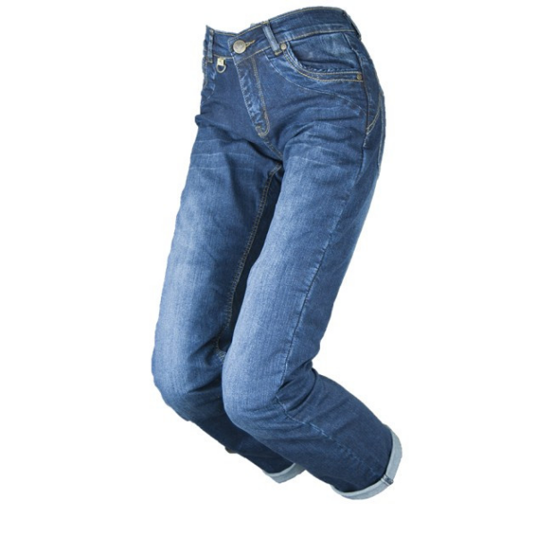 By City pantalón vaquero moto mujer Tejano III azul - Imagen 3