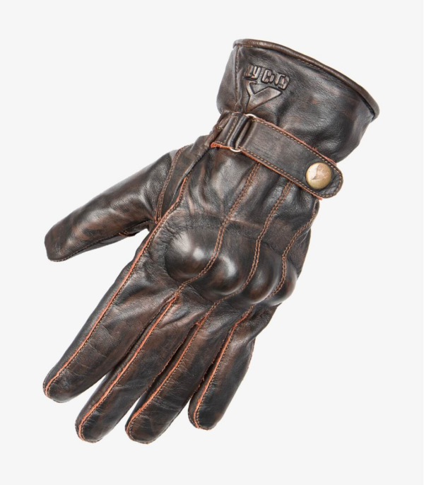By City guantes moto Elegant marrón oscuro - Imagen 4