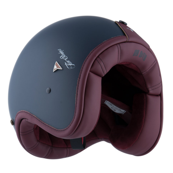 By City casco moto jet Two Strokes azul mate - Imagen 4
