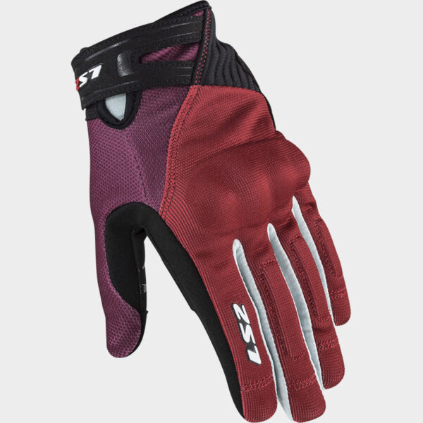 LS2 guantes moto mujer verano Dart II rojo