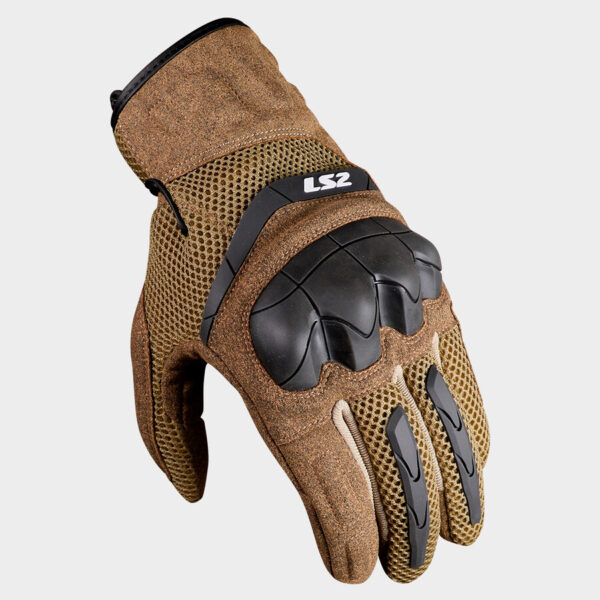 LS2 guantes moto verano Kubra marrón