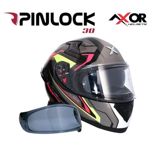 Shiro Casco Moto integral Axor Apex Road Trip rojo