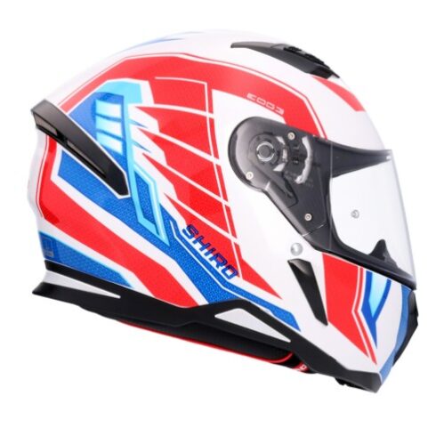 Shiro Casco Moto integral 890 Hunter Edge azul/rojo