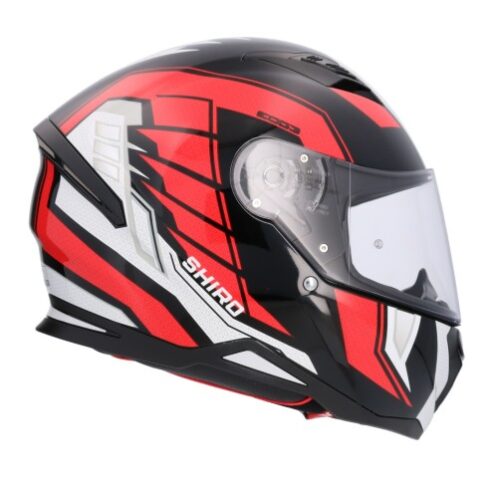 Shiro Casco Moto integral 890 Hunter Edge Rojo