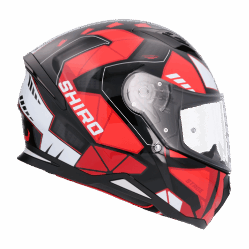 Shiro Casco Moto integral 890 Hunter Stage rojo