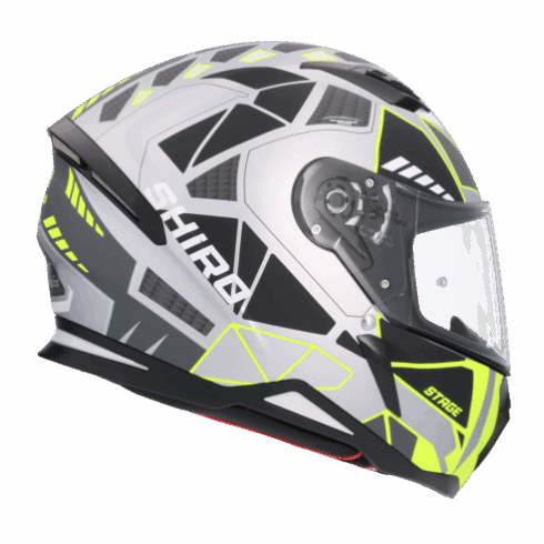 Shiro Casco Moto integral 890 Hunter Stage plata mate