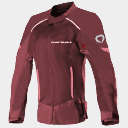 QuarterMile Chaqueta Moto mujer verano Tracer burdeos